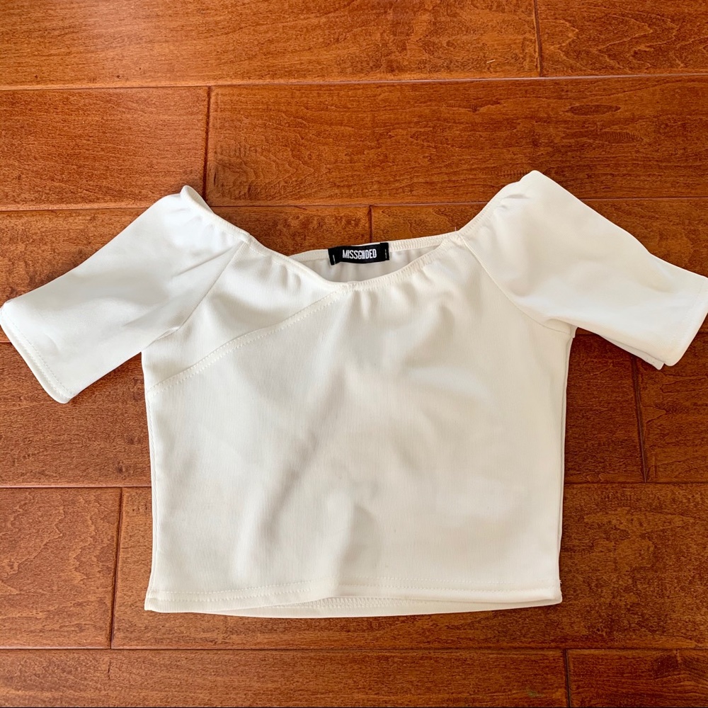 Missguided white crop top
